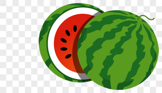 切开西瓜图片素材