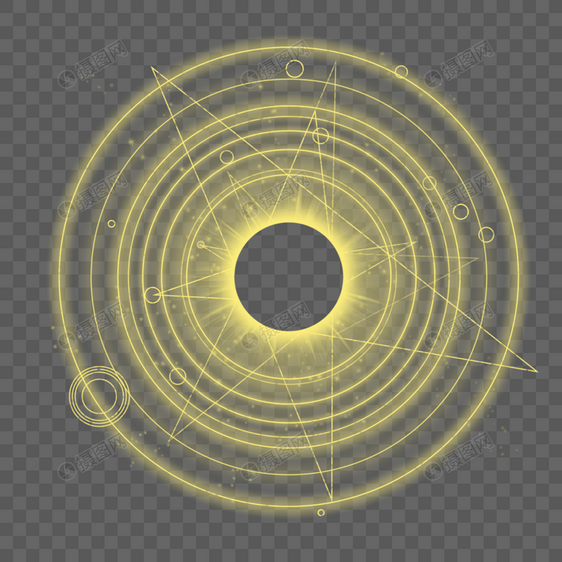 黄色法阵特效图片