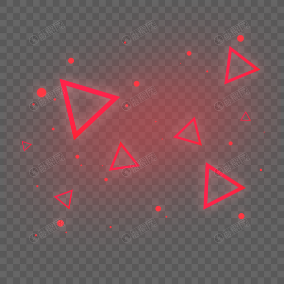 红色三角形光效图片