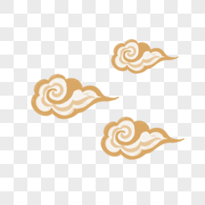 佛教八宝吉祥结图案手绘传统中国元素祥云素材