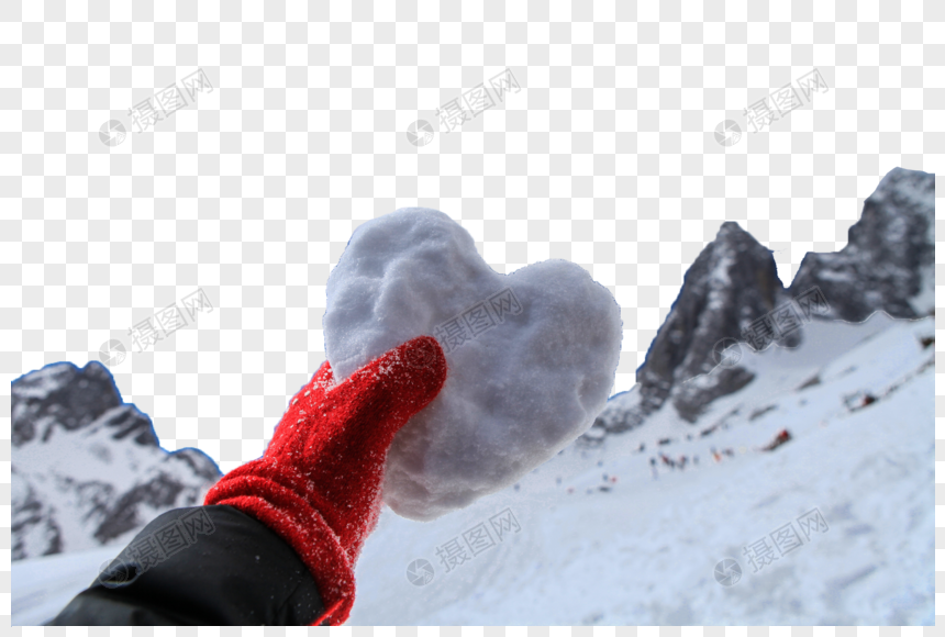 玉龙雪山爱心雪饼图片