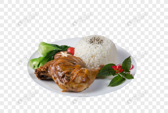 鸭腿米饭图片