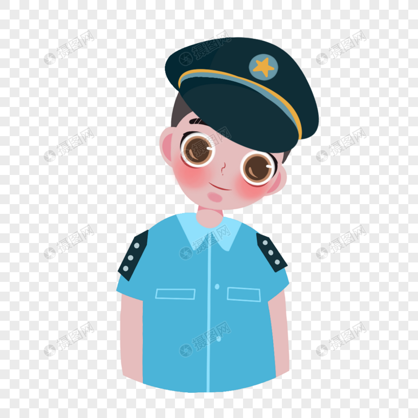 卡通手绘警察元素素材下载 正版素材 摄图网 卡通手绘警察元素素材下载 正版素材 摄图网