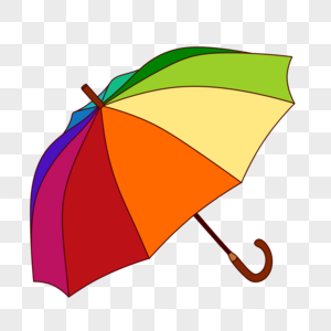 卡通手绘彩色太阳伞雨伞图片