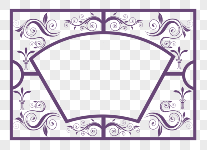 紫色边框紫色花纹纹理高清图片