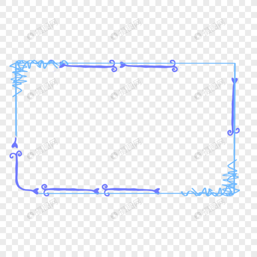 浅蓝色边框图片