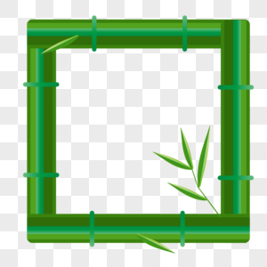 端午节竹子元素边框图片