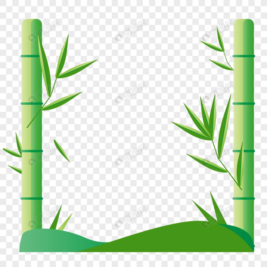 端午节竹子装饰边框图片