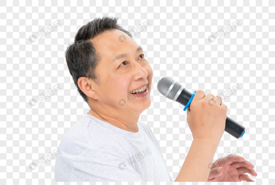 唱歌的老人图片