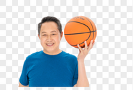 玩篮球的老人图片