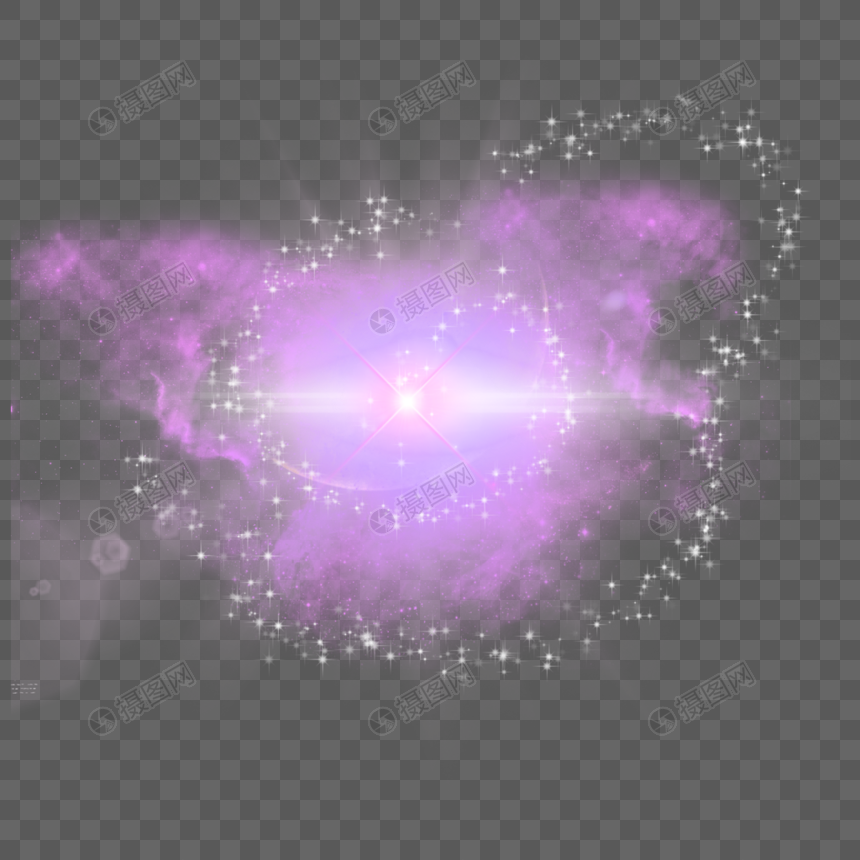 紫色星团特效图片
