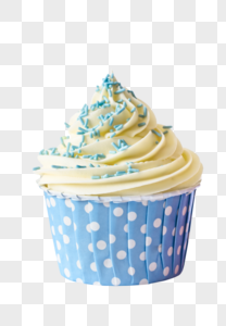 蓝色纸杯蛋糕高清图片