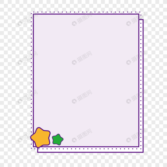 五角星方形边框图片