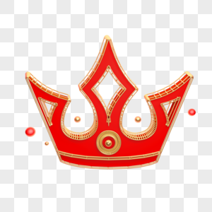 红色尊贵皇冠装饰插图图片