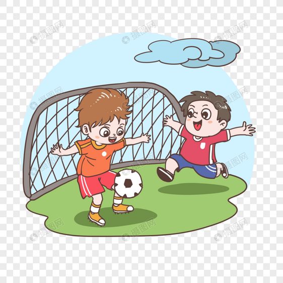 踢足球的小朋友图片