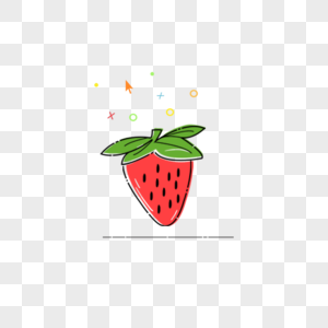 MBE风格夏季水果元素草莓高清图片