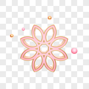 装饰立体粉色花朵图片