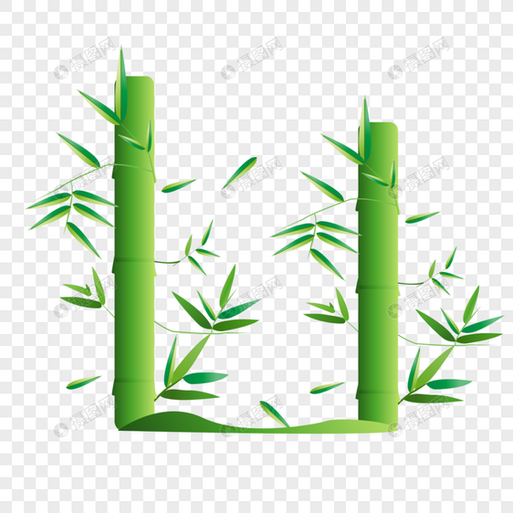 端午节竹子竹叶边框图片