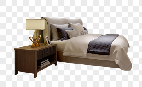 卧室的大床免抠弹力床高清图片