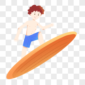 夏天游泳冲浪的男孩图片