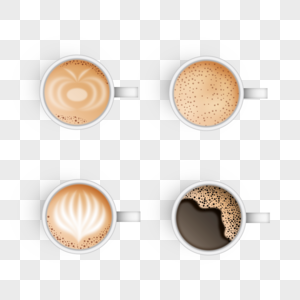 咖啡杯矢量顶部图片