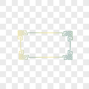 黄蓝渐变中国边框高清图片