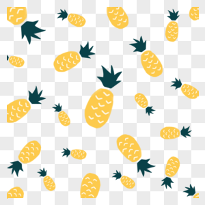 黄色的菠萝底纹插画图片