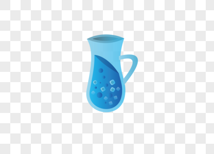 AI矢量图蓝色果汁饮品饮料苏打水图片