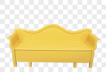 黄色木质沙发图片