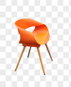 橙色椅子图片