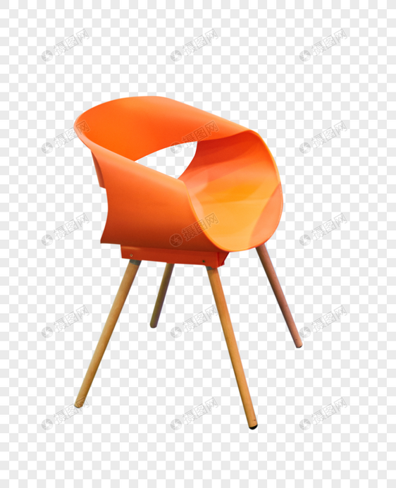 橙色椅子图片