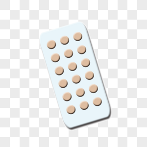 扁平白色药片卡通图片素材