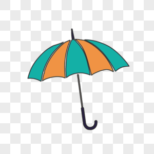 卡通长柄雨伞图片