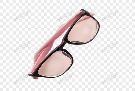 眼镜黑色镜框粉色镜腿浅粉色镜片图片