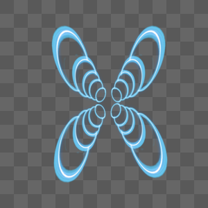 蝴蝶光效蓝色高清图片素材