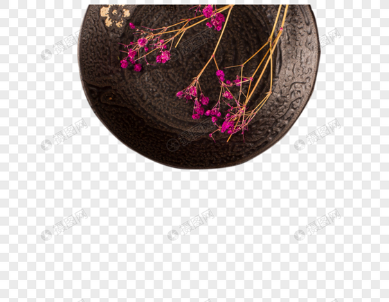 紫珠花陶瓷仿古盘子图片