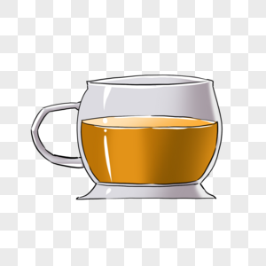 大杯黄色茶饮品高清图片