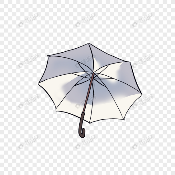 白色雨伞图片