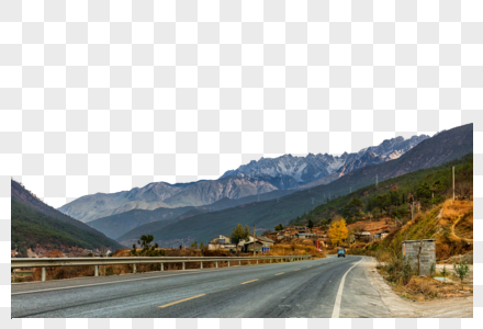 玉龙雪山公路图片