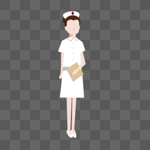 扁平风医疗人员职业扁平化手绘护士图片