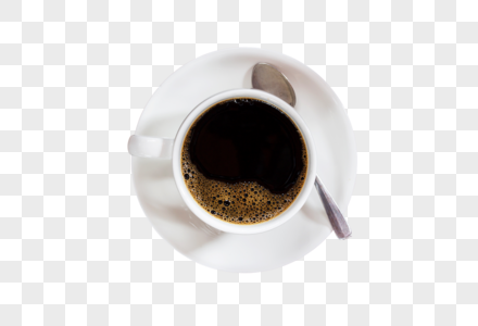 咖啡正面黑咖啡咖啡杯高清图片