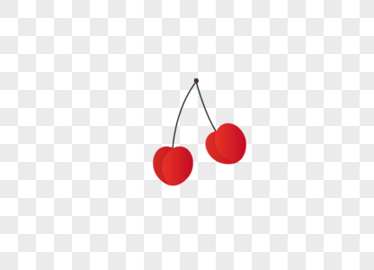 AI矢量图扁平化卡通可爱水果类樱桃图片