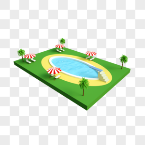 夏季游泳池图片