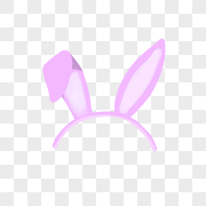 六一儿童节可爱粉色兔子耳朵童趣手绘装饰图案高清图片