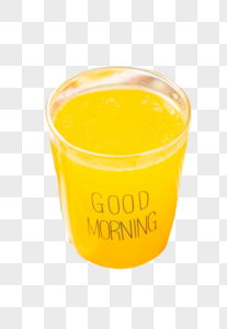 橙汁玻璃杯饮品图片