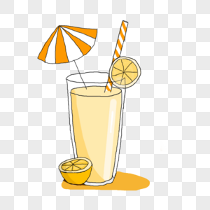 夏日橙汁元素素材