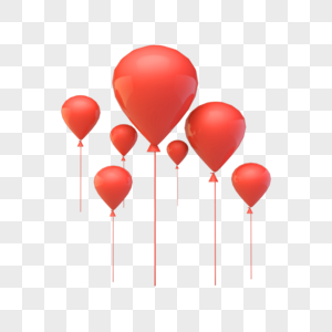 喜庆节日红色气球高清图片