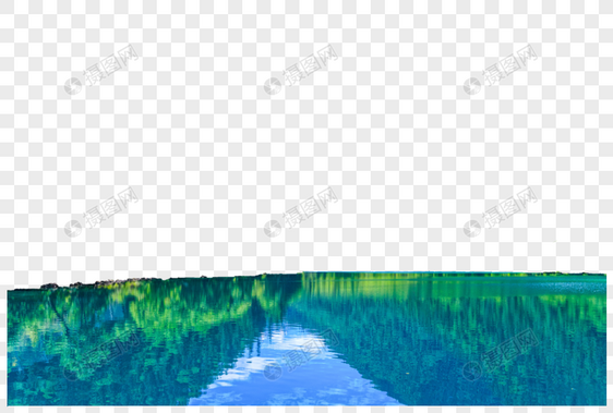 湖泊中的倒影图片