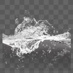 灰色水元素流动水水滴落高清图片