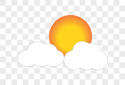 手绘可手账有太阳云朵建筑群绿树多场景组合高清图片手绘蓝色云朵轮船